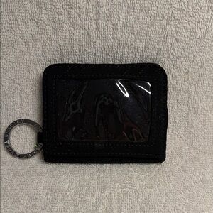 Ver Bradley Black ID Card Holder with Key Ring